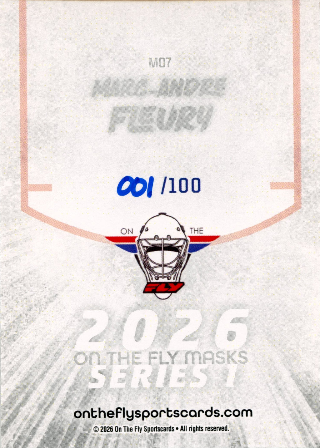 Marc-Andre Fleury Masks /100 (Wave 1 #7)