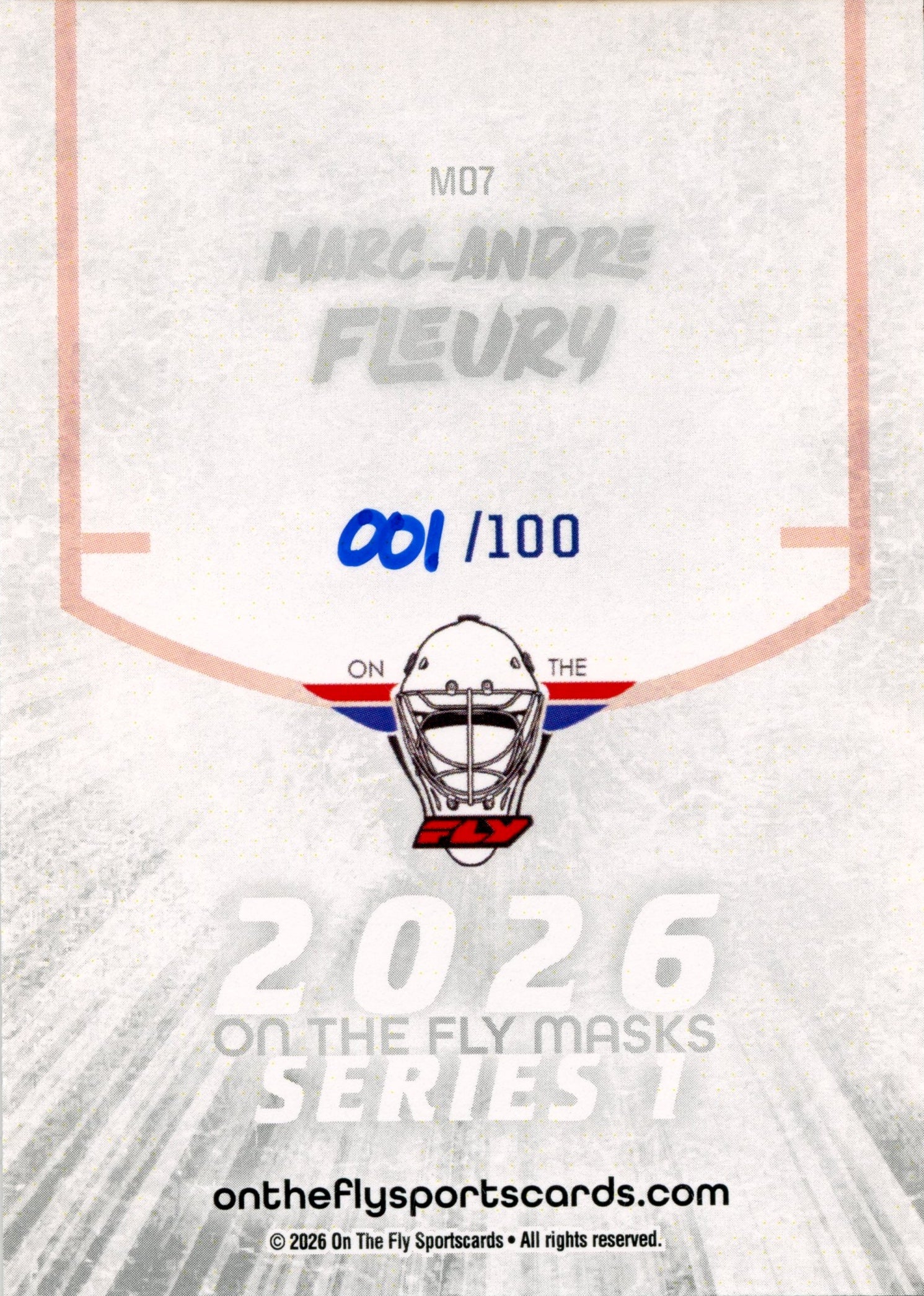 Marc-Andre Fleury Masks /100 (Wave 1 #7)