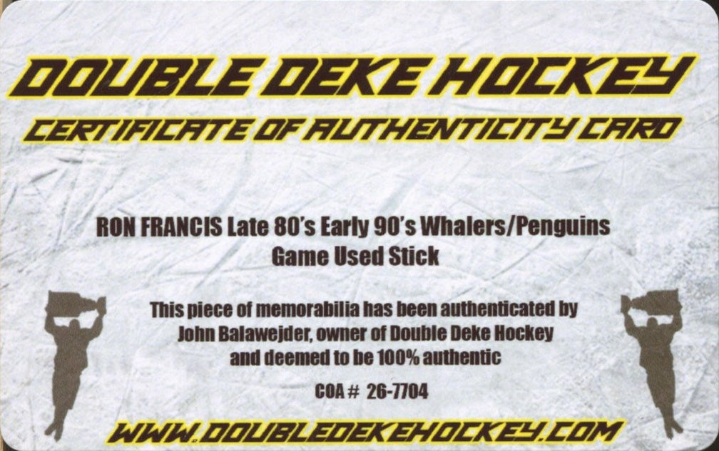 Original memorabilia photo for Ron Francis  