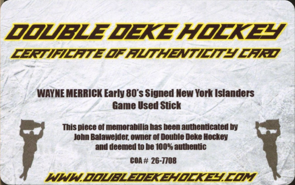 Original memorabilia photo for Wayne Merrick   