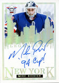Mike Richter Legends Of New York Autograph w/ Inscription (Rainbow Foil)